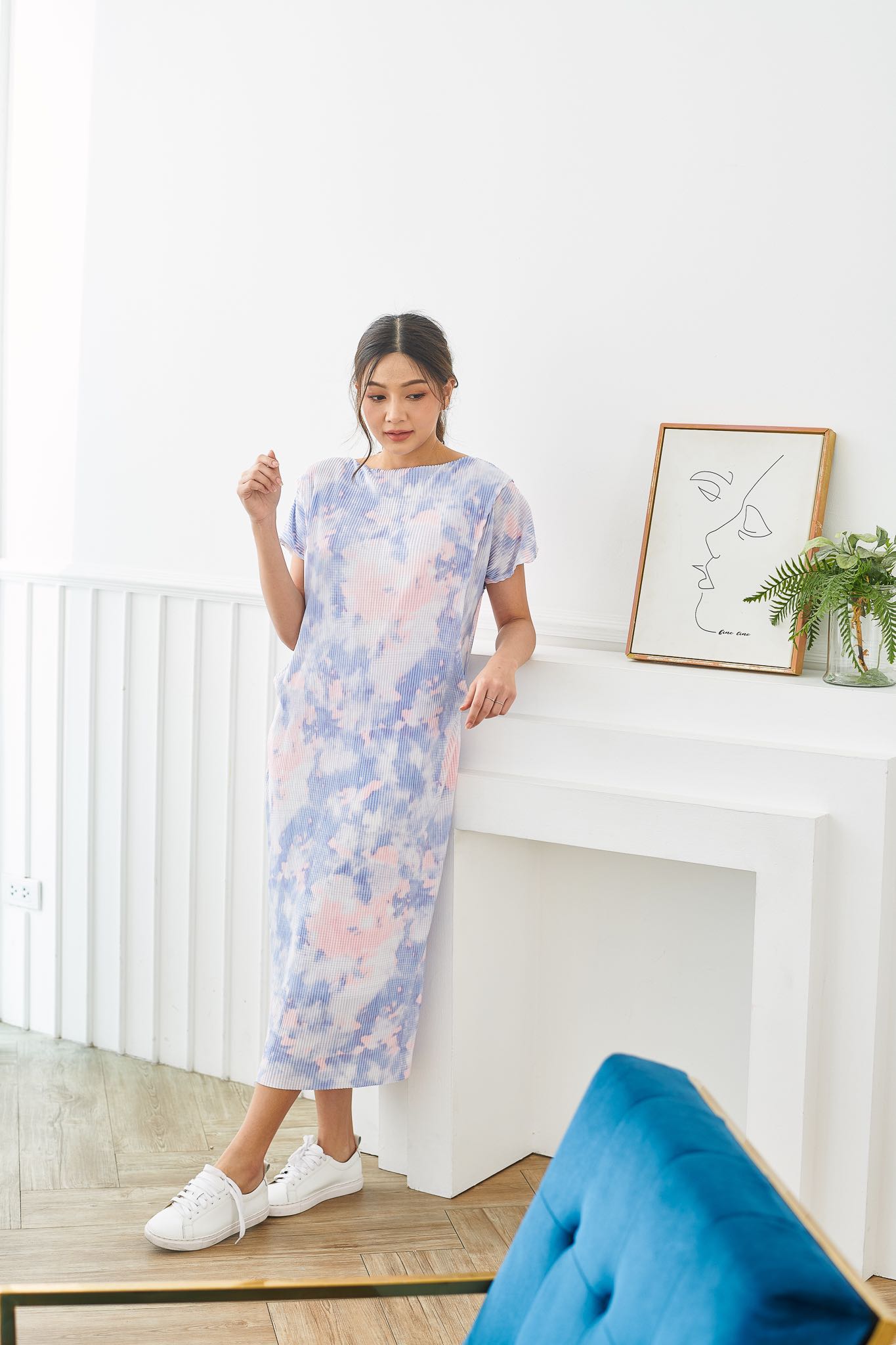 M30 Tie dye pleat dress 