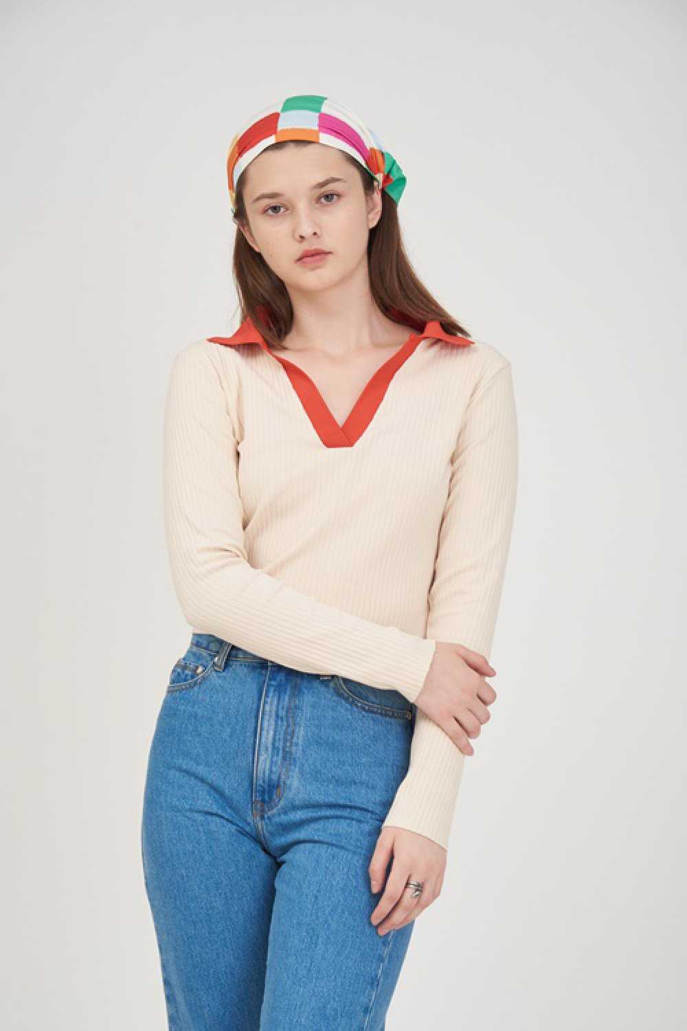 Ribbed Polo - Vanilla