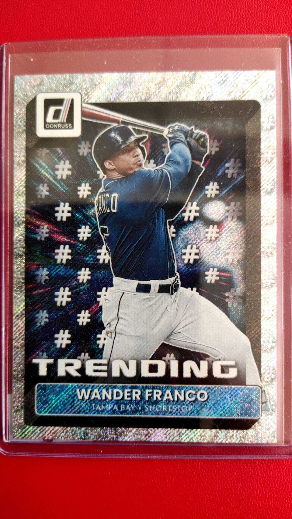 2022 Donruss Baseball WANDER FRANCO Trending Holo #T-7 Tampa Bay Rays SP rc