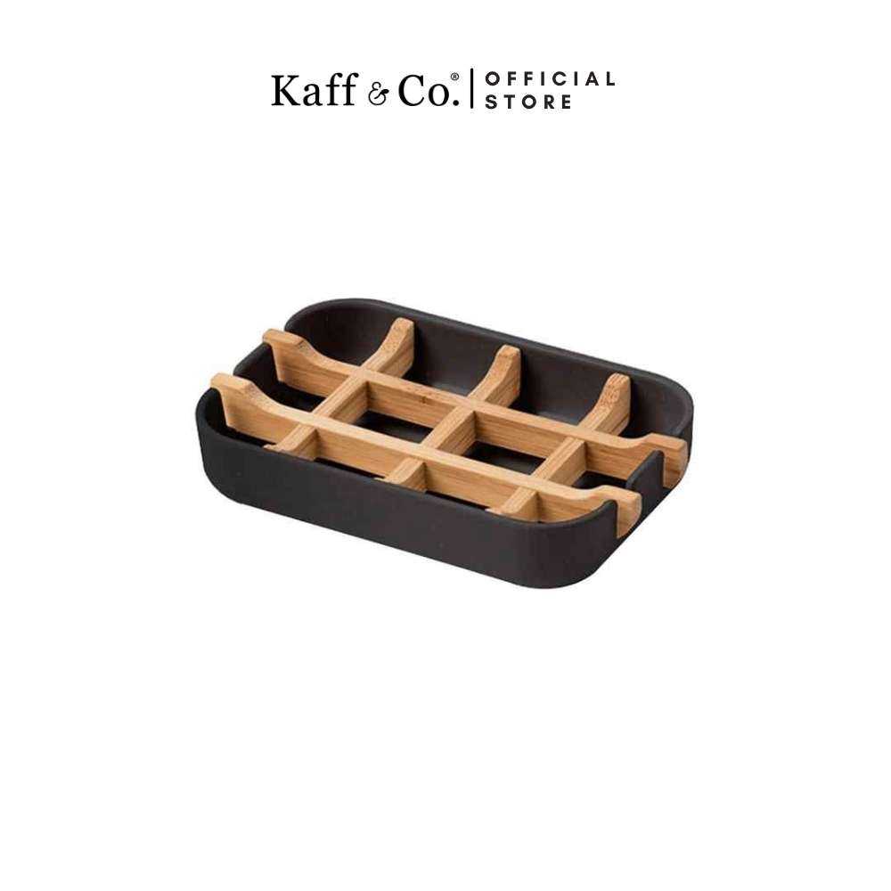 Kaff & Co. Bamboo Fiber Soap Dish (ฺBlack) - จานวางสบู่เยื่อไม้ไผ่ธรรมชาติ