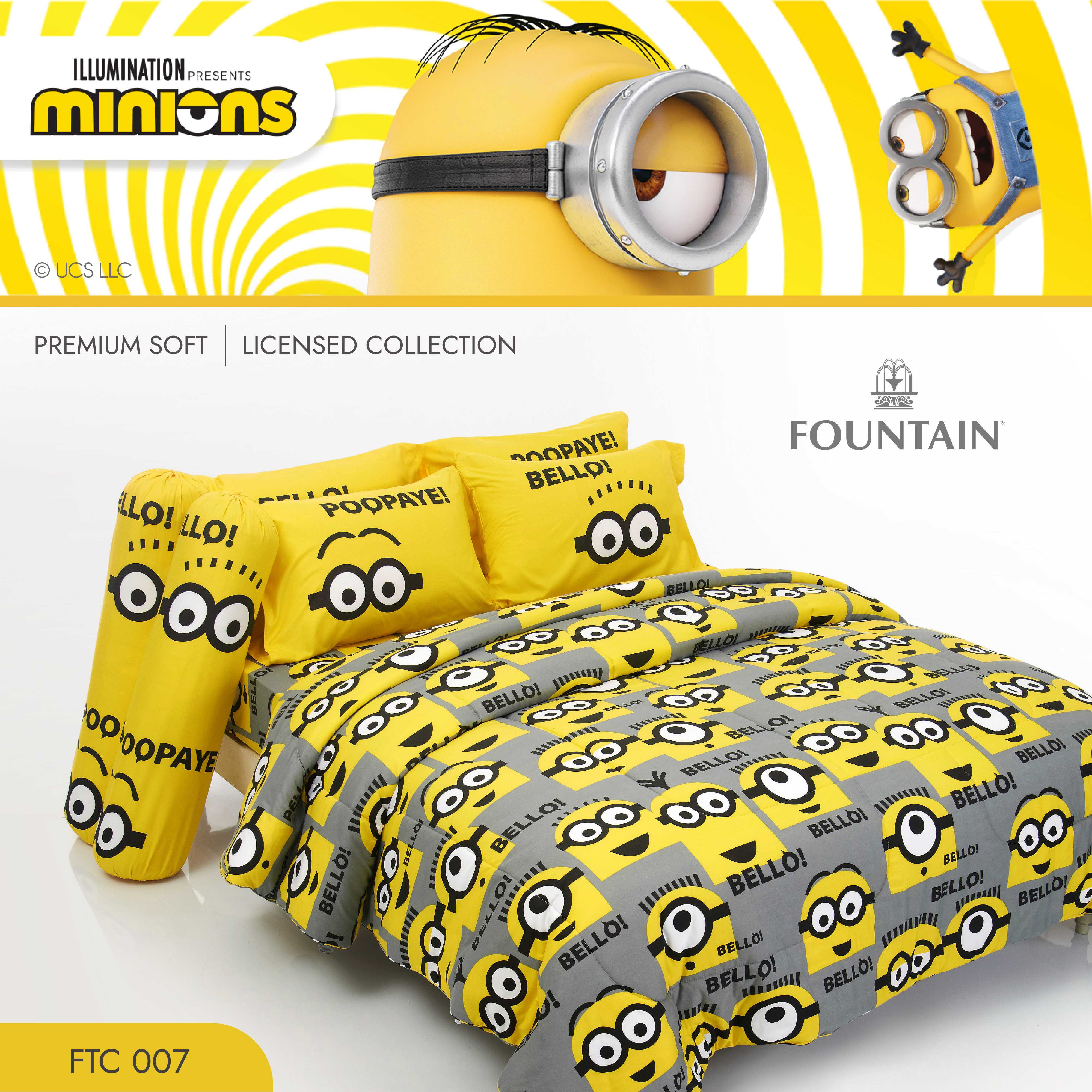 ผ้านวมผืนใหญ่ ลาย  Minions 90x100 นิ้ว ส่งฟรี