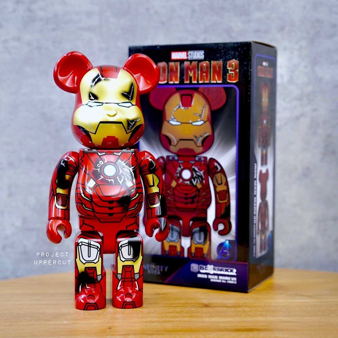 BE@RBRICK 400% IRON MAN 3 (The Infinity Saga) : Iron Man Mark VII - Damage Ver. [New]