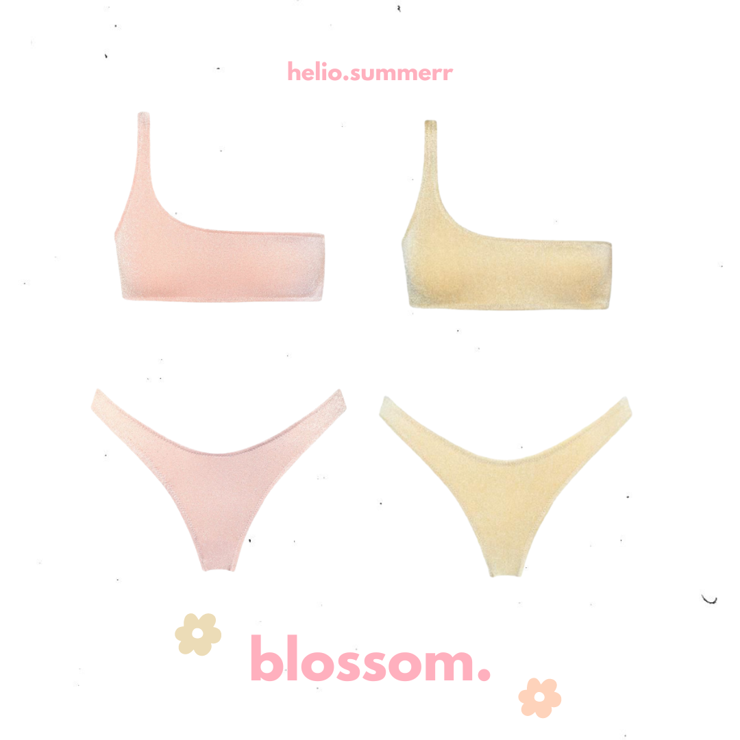 Blossom Glitter One Shoulder Bikini