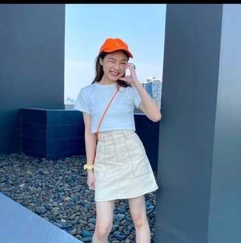 กระโปรงสั้นสีอ่อน ไซส์ s