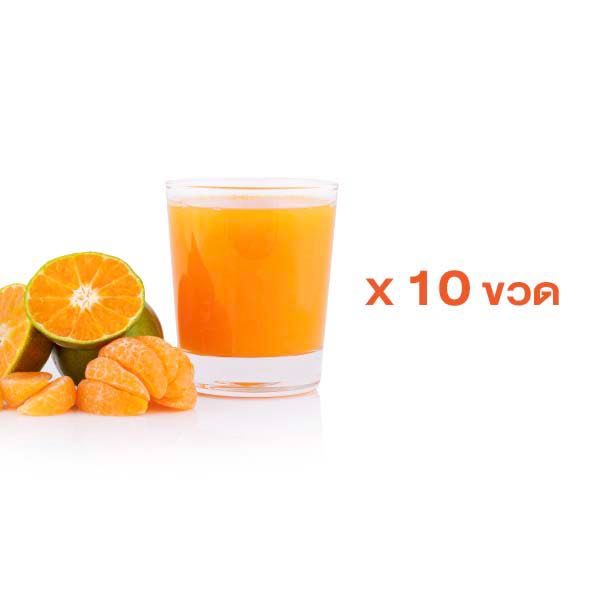 100% Orange juice (10 ขวด)