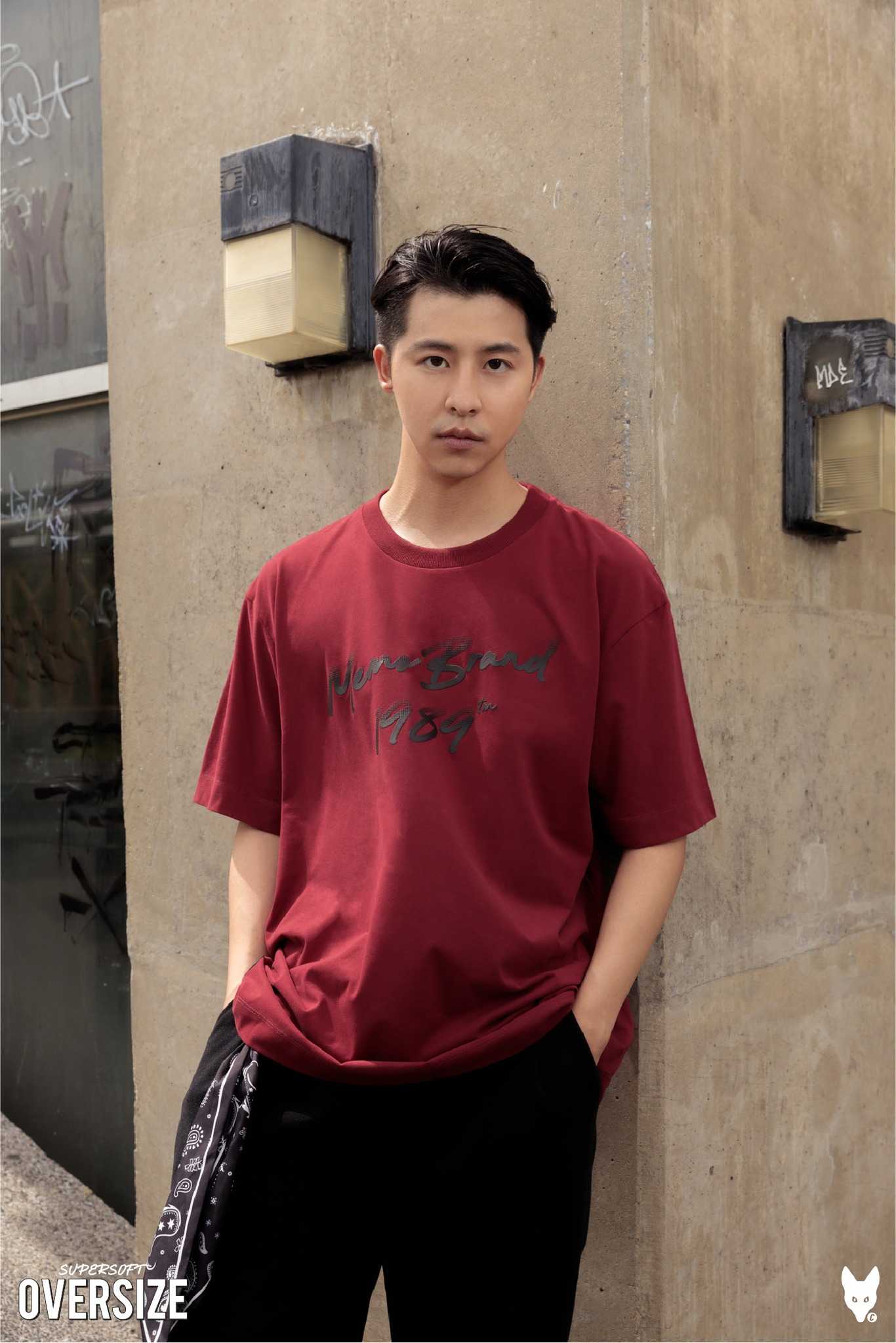 MEMO SUPERSOFT เสื้อยืดแขนสั้น รุ่น MEMOBRAND FADE ทรงโอเว่อร์ไซส์