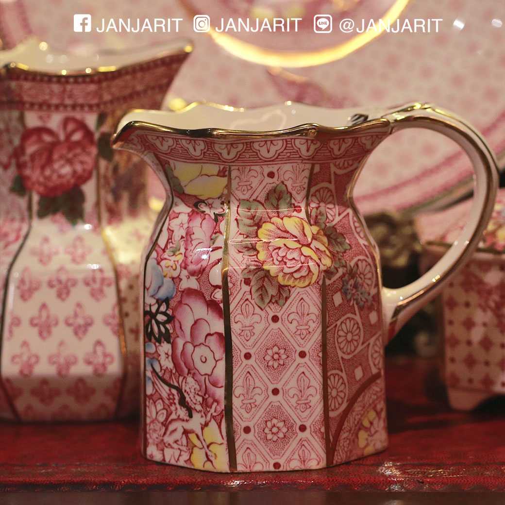 แจกัน Masons Ironstone Empress Pink Jug