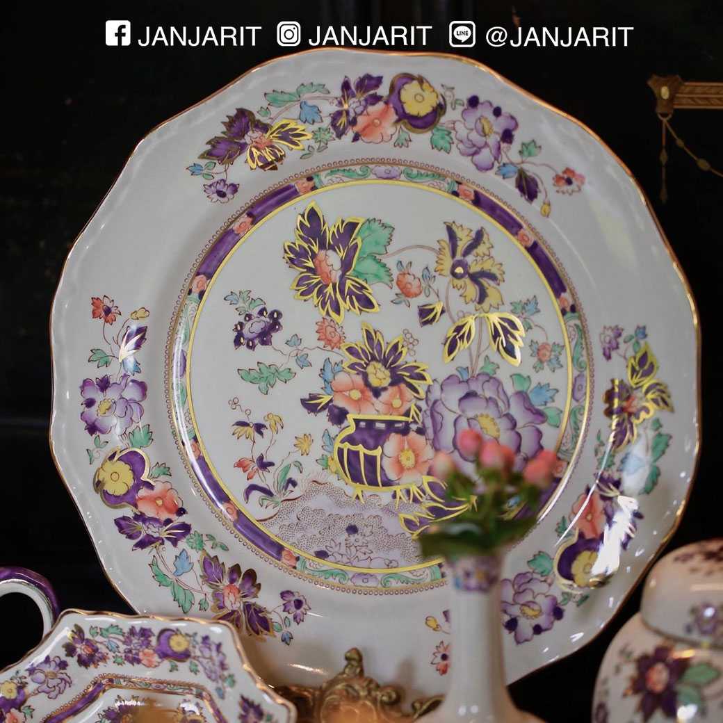 จานสะสม Masons Ironstone Amethyst Collector Plate