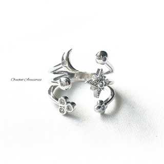 💢CLEARANCE💢 Stellar ring. (แหวนงานชุบทองคำขาว เพชร CZ)
