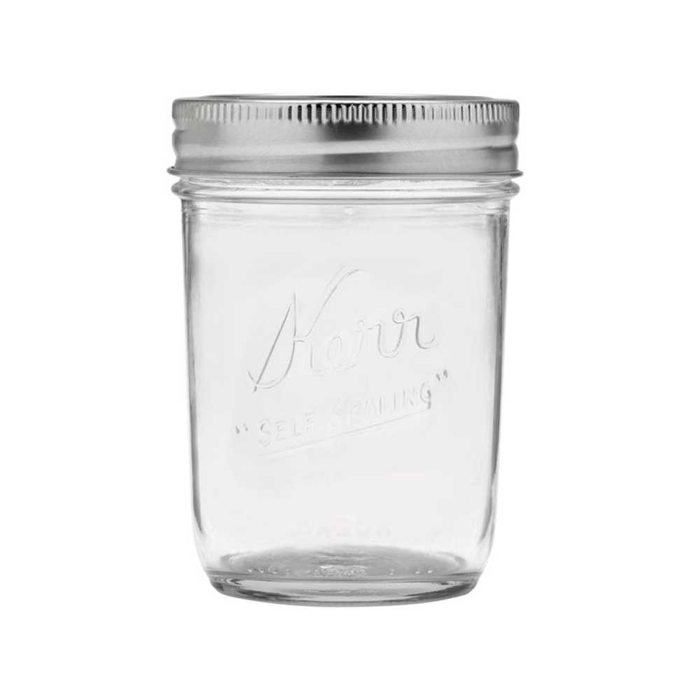 100035 Kerr Mason Jar 8 oz. Regular Mouth Half Pint Jars.