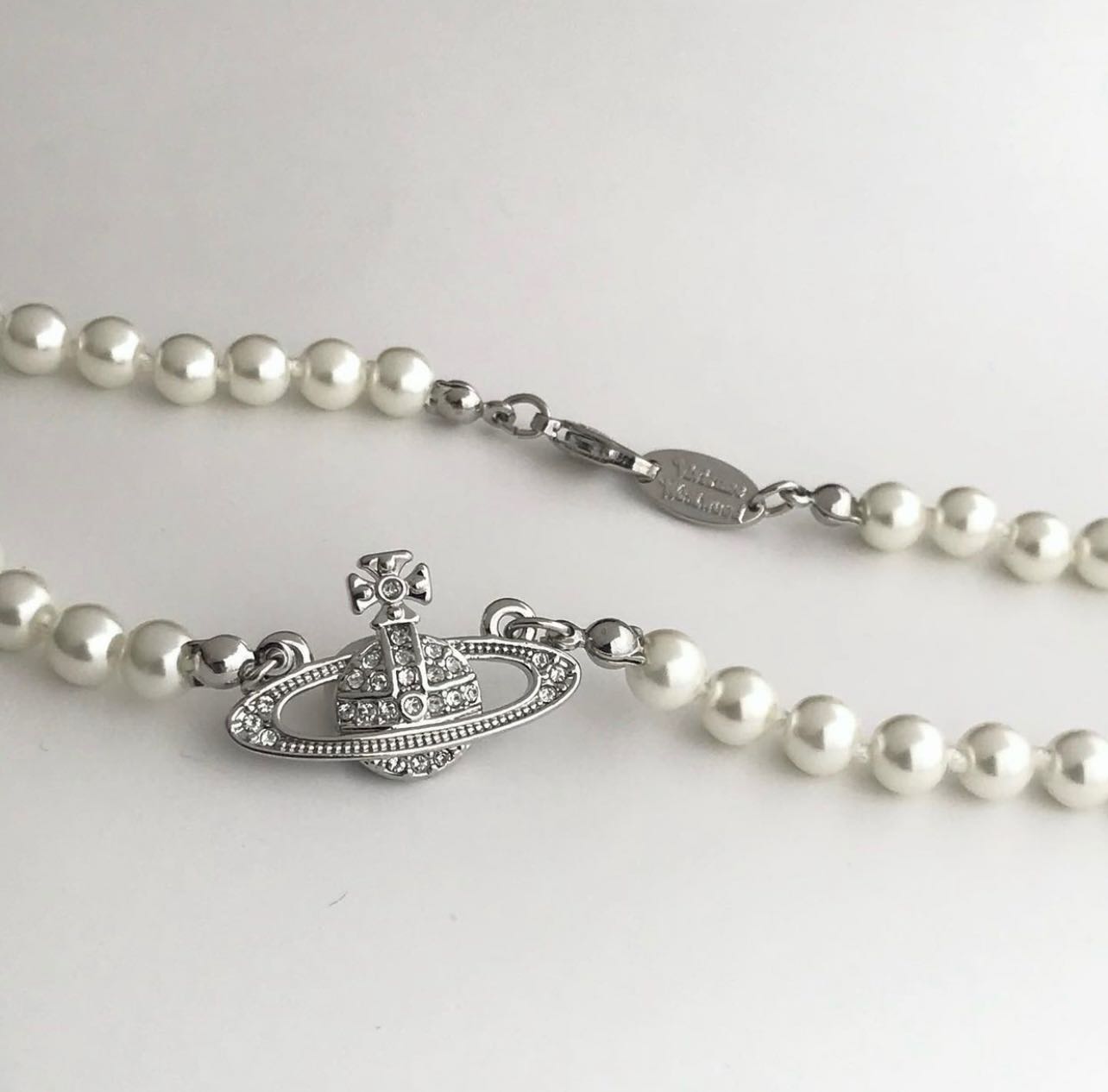 โช้กเกอร์ Like new Vivienne westwood Pearl choker 38-40 cm SHW