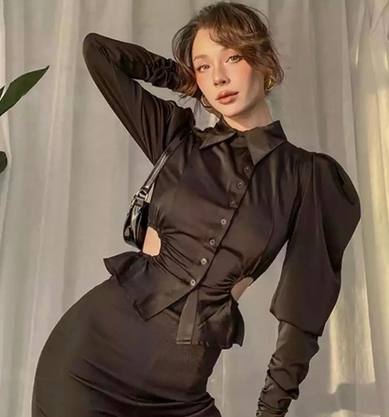 Black Button Up Shirt Elegance 🖤✨