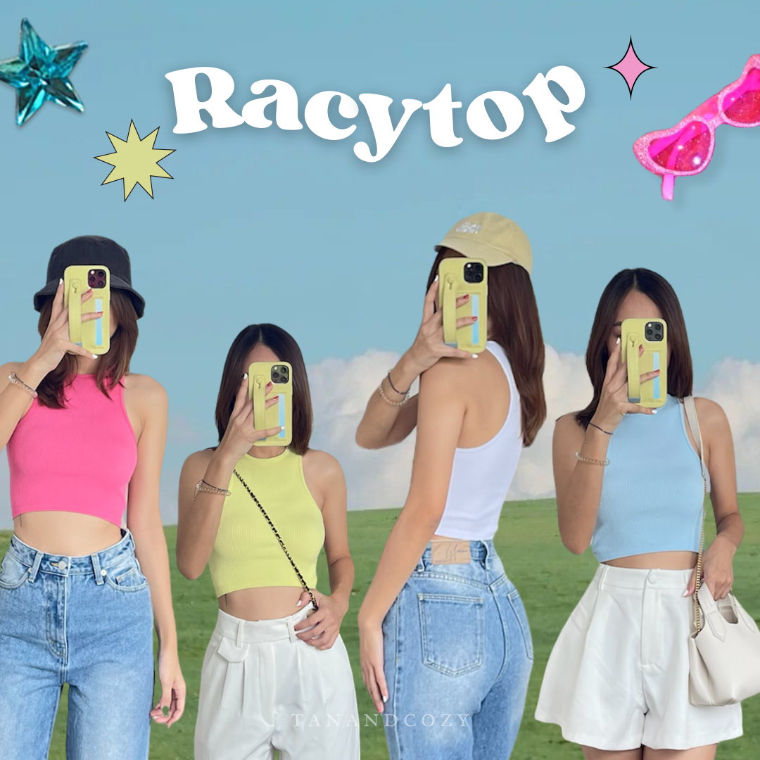 Racy Top เสื้อกล้ามครอปผ้าร่อง