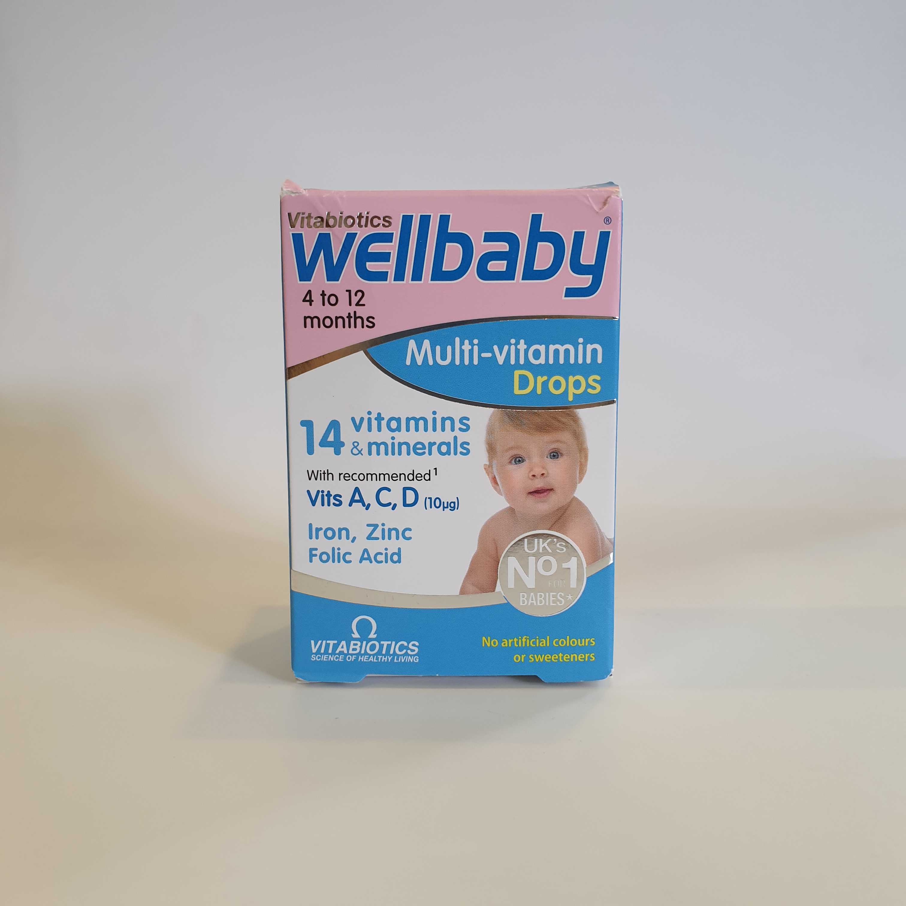 วิตามินรวม สำหรับเบบี้  Wellbabymulti-vitamin Drop , 30ml , นำเข้าอังกฤษ