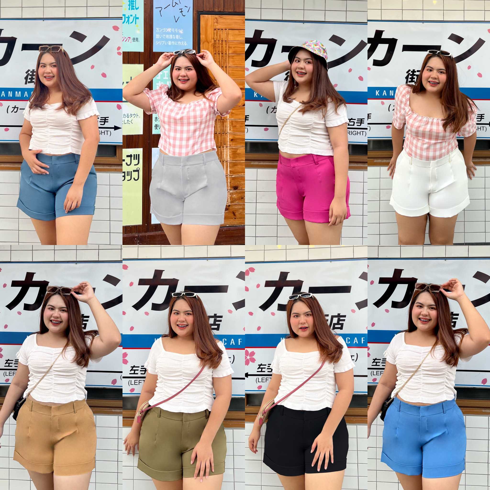 กางเกงขาสั้นสาวอวบรุ่น Mabelle (Size XL-5XL)