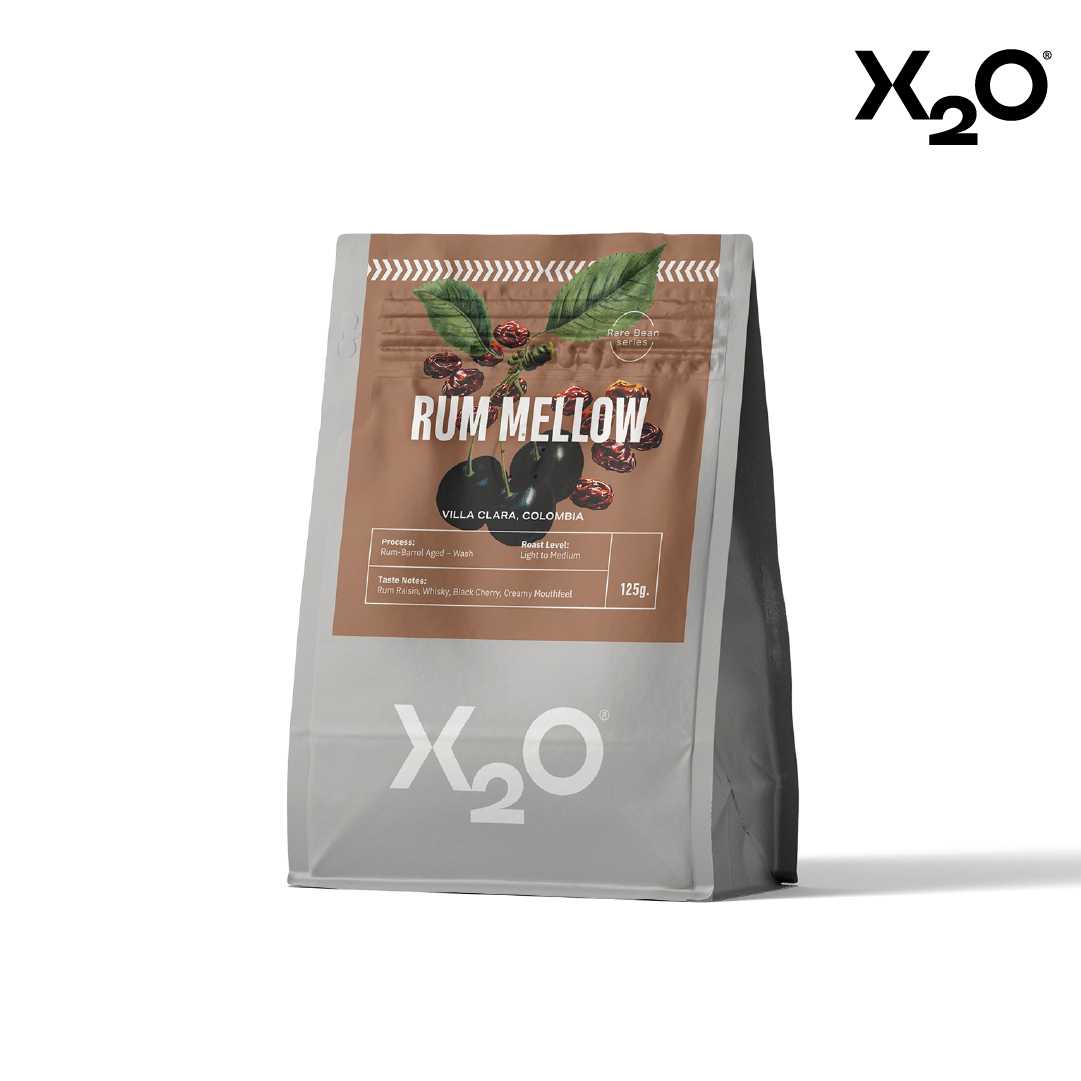 X2O COFFEE เมล็ดกาแฟ Rum Mellow 125 g. (For Filter & Espresso)