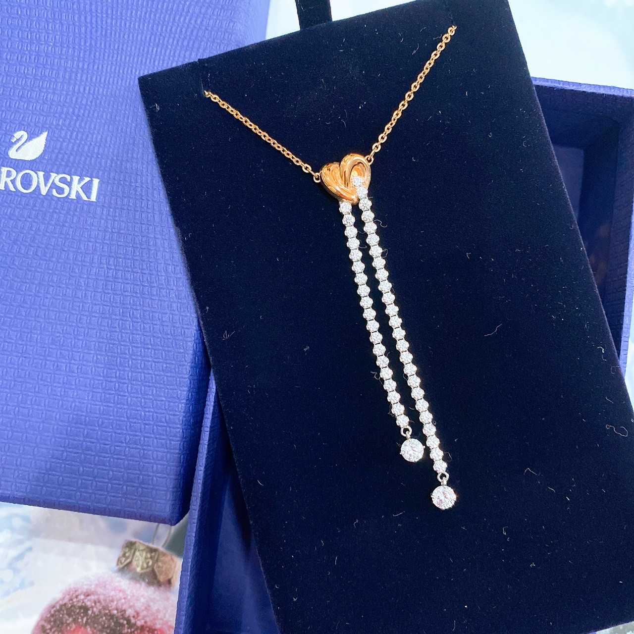 สร้อยคอ SWAROVSKI Lifelong Heart necklace Heart, White, Mixed metal finish Article no.: 5517952