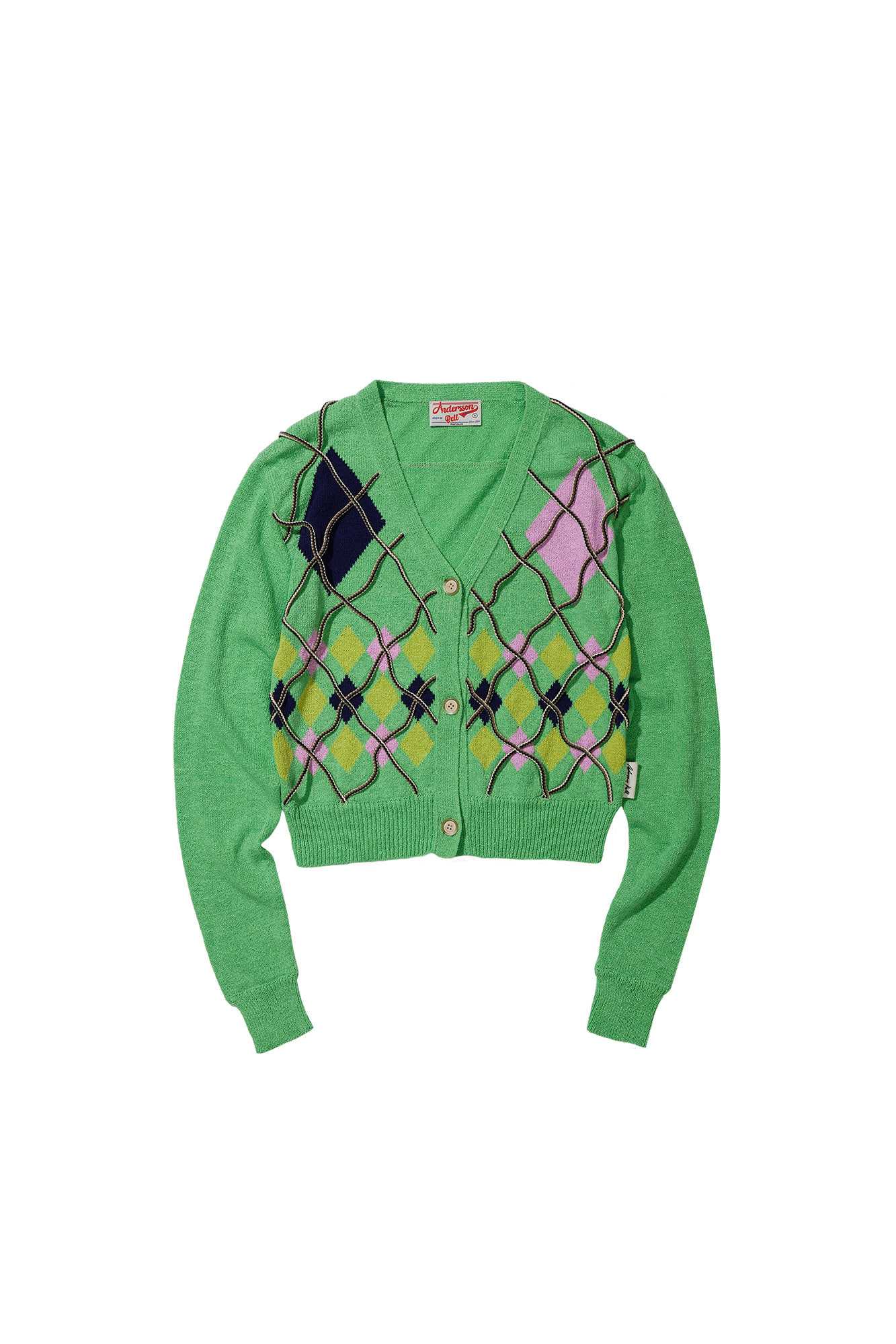 Andersson Bell | Joy Argyle String Short Cardigan