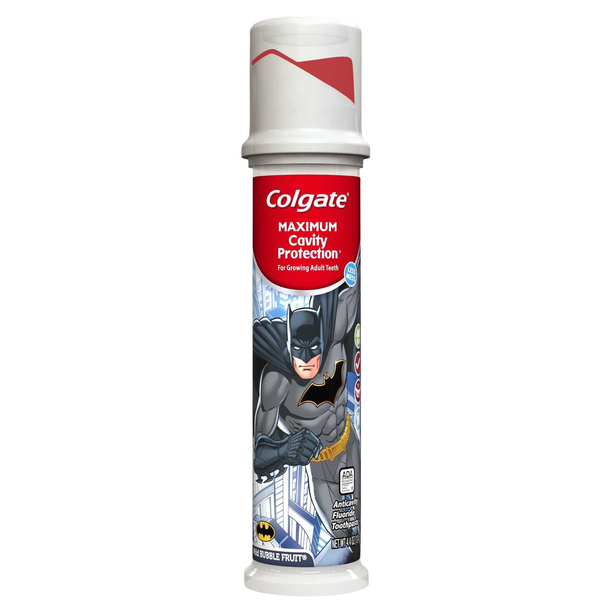 Colgate Maximum Cavity Protection Kids Toothpaste Pump, Batman