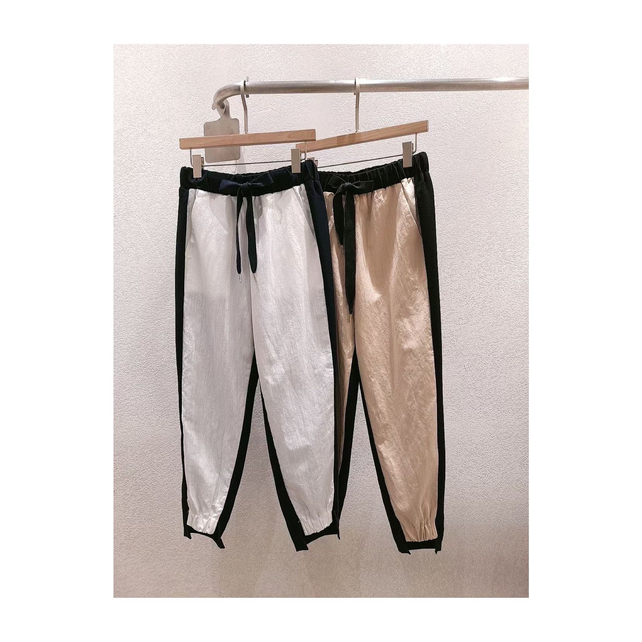 PAPERBAG TROUSERS TWO-TONE  린넨 반반 🇰🇷🤍🧡