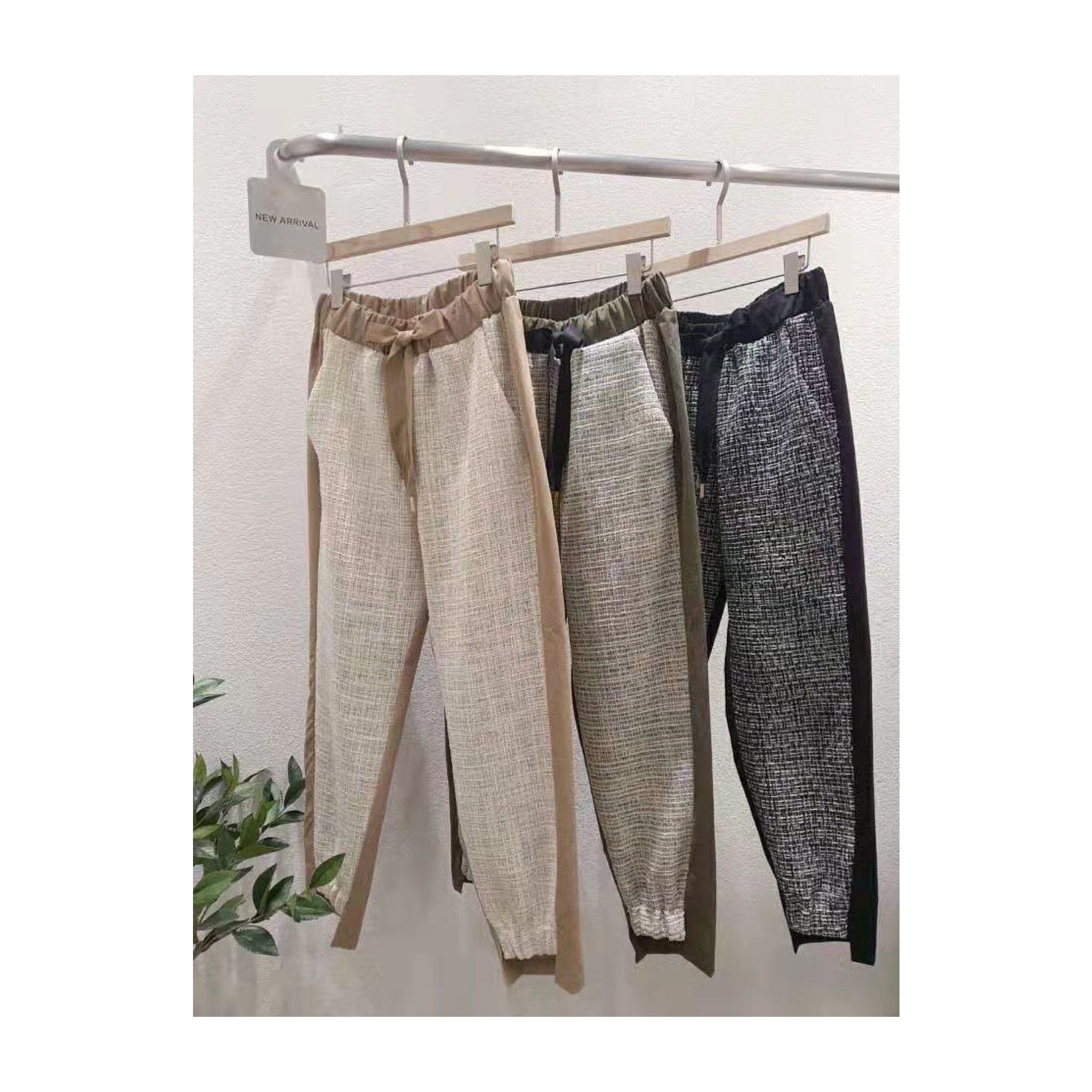 PAPERBAG TROUSERS TWO-TONE TWEED 샤넬 반반 🇰🇷🧡💚🖤