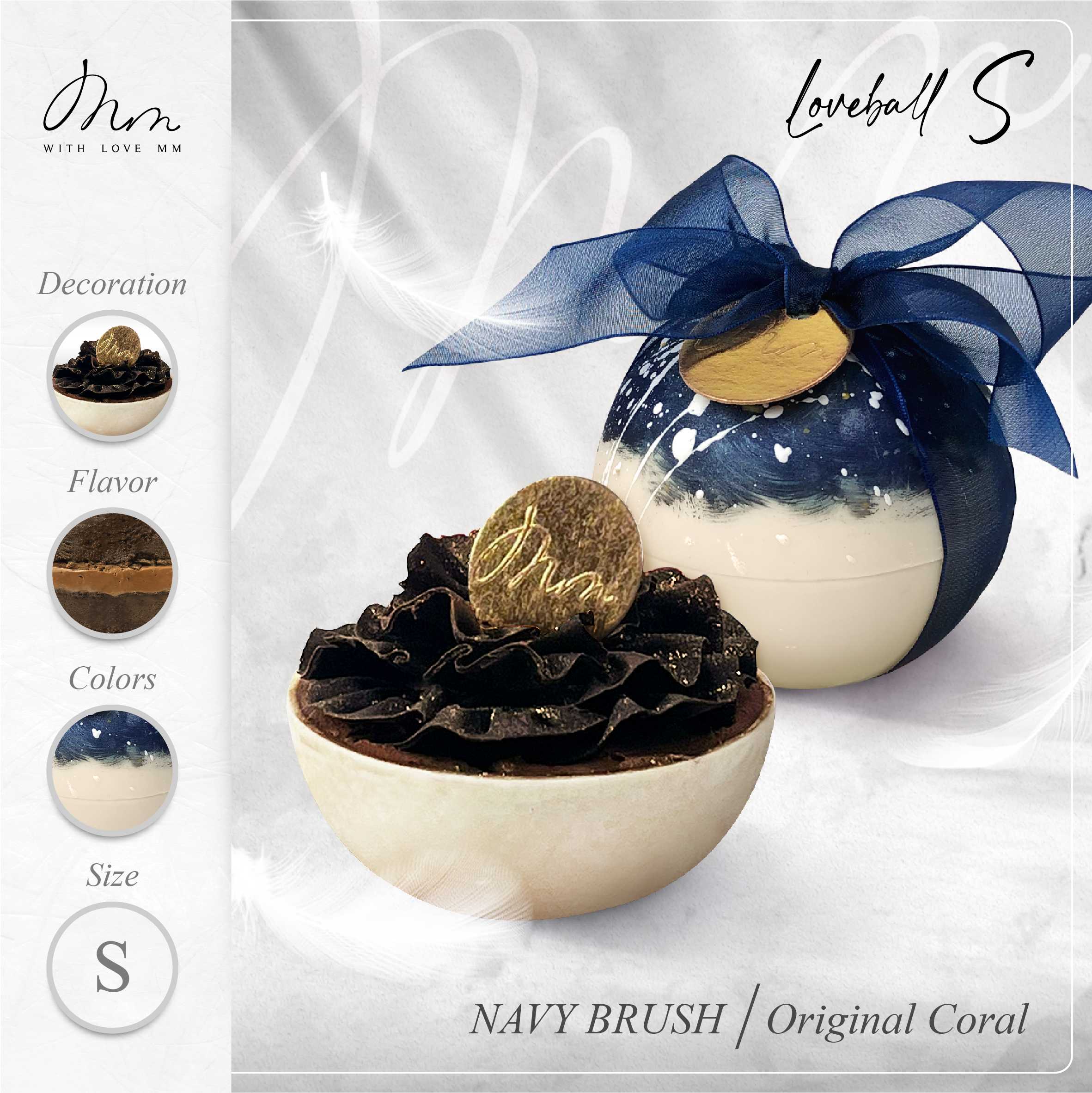 NAVY BRUSH - Loveball S - Original Coral