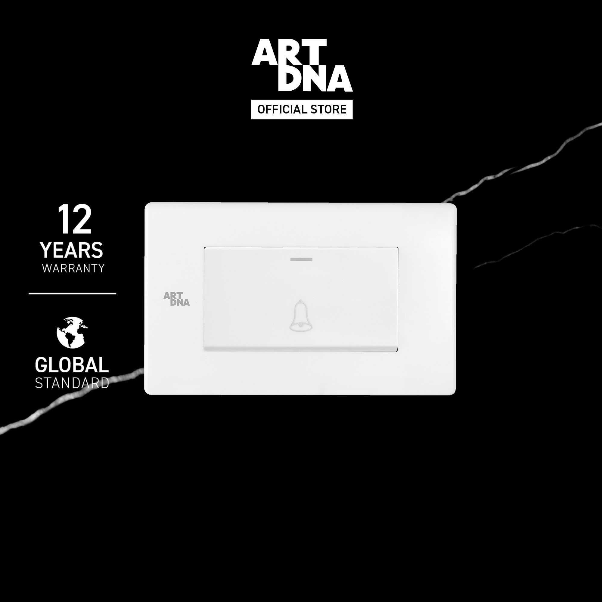 ART DNA รุ่น C3 Switch DoorBell Size L สีขาว design switch สวิตซ์ไฟโมเดิร์น สวิตซ์ไฟสวยๆ ปลั๊กไฟสวยๆ