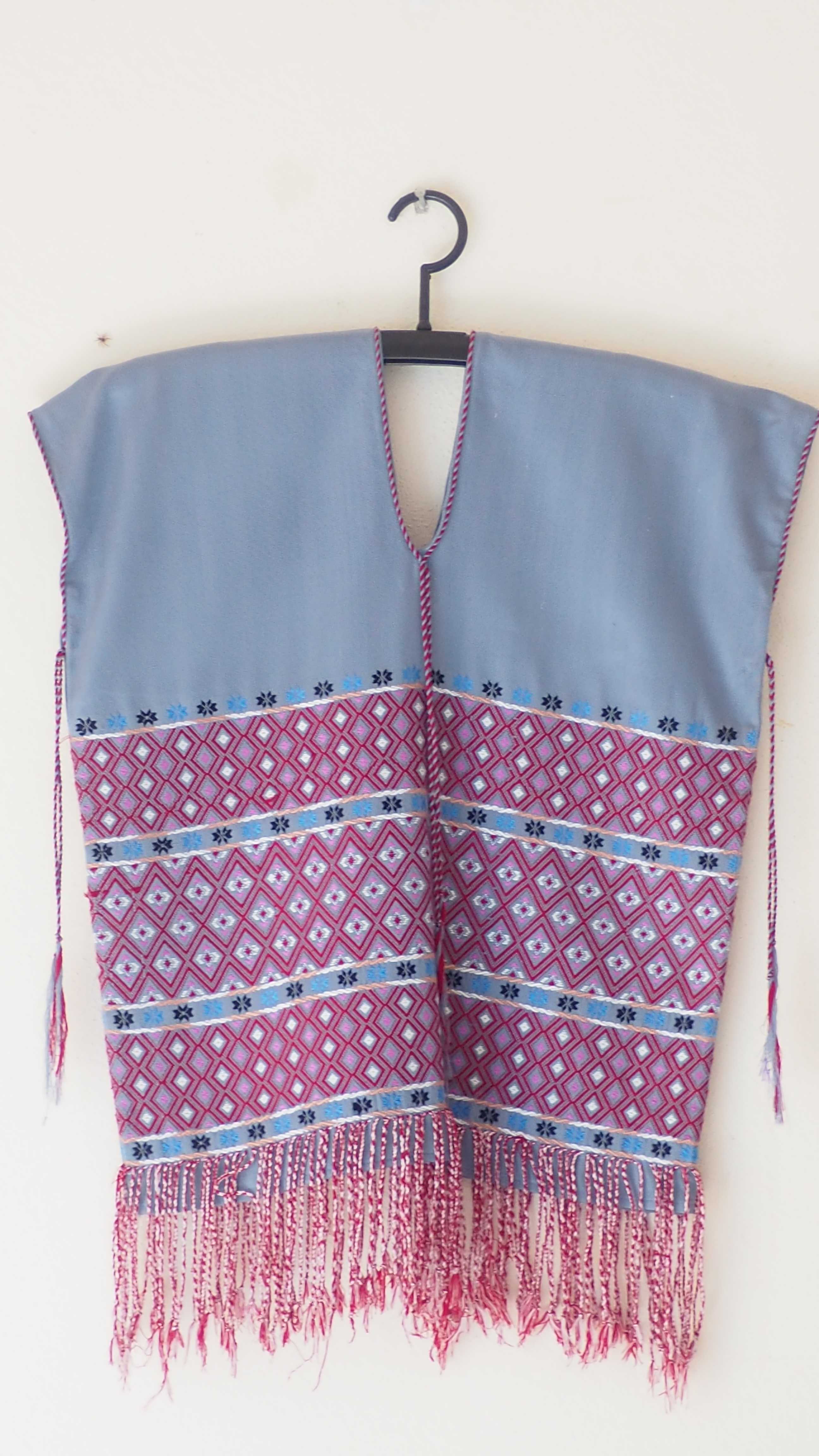 เสื้อกระเหรี่ยงทอมือ สีเทาแดง