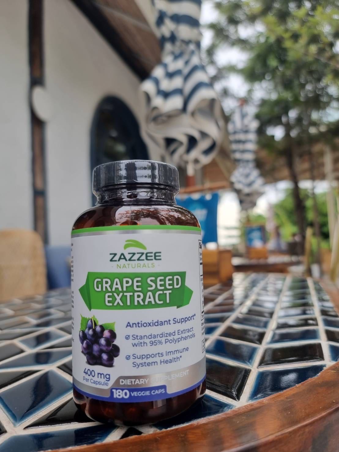 เกรปซีด USA 20,000mg  GrapeSeed Extract บำรุงผิว,เส้นเลือดขอด, 180 Vegcap EXP2027