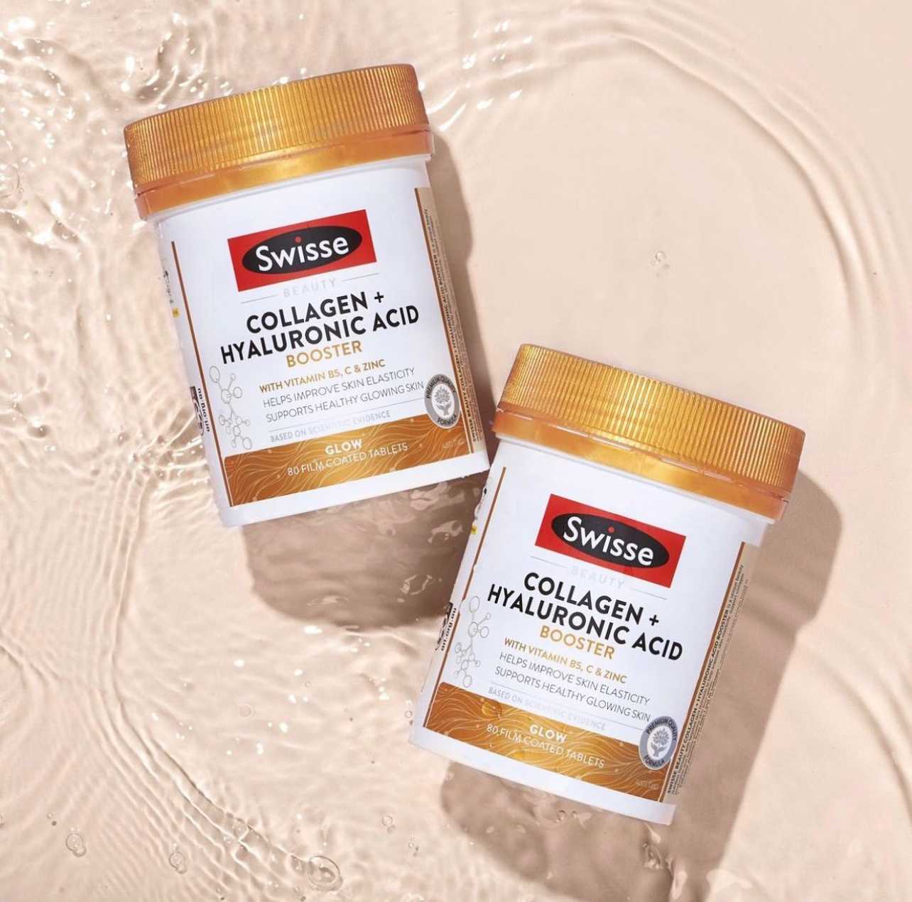 Swisse Beauty Collagen + Hyaluronic Acid Booster ผิวนุ่ม อุ้มน้ำ ยืดหยุ่น เปล่งปลั่ง