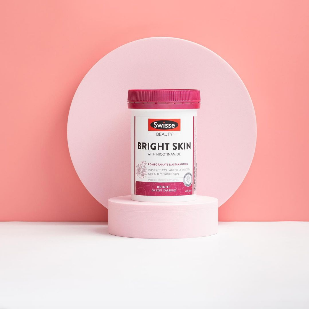 Swisse Beauty Bright Skin Booster ผิวสว่าง ลดริ้วรอย กระชับ นุ่ม เปล่งปลั่ง
