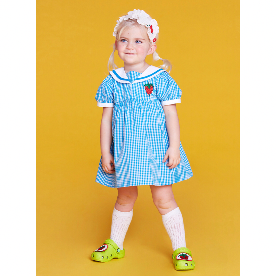 Strawberry Baby Gingham Check Dress