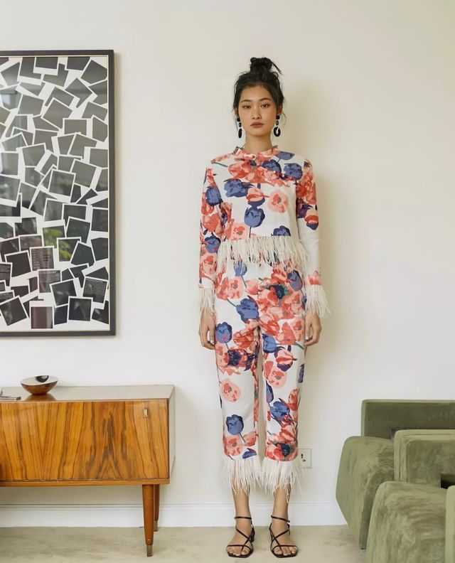 Allysonq Blue Guilin Qipao Top & Guilin Pant