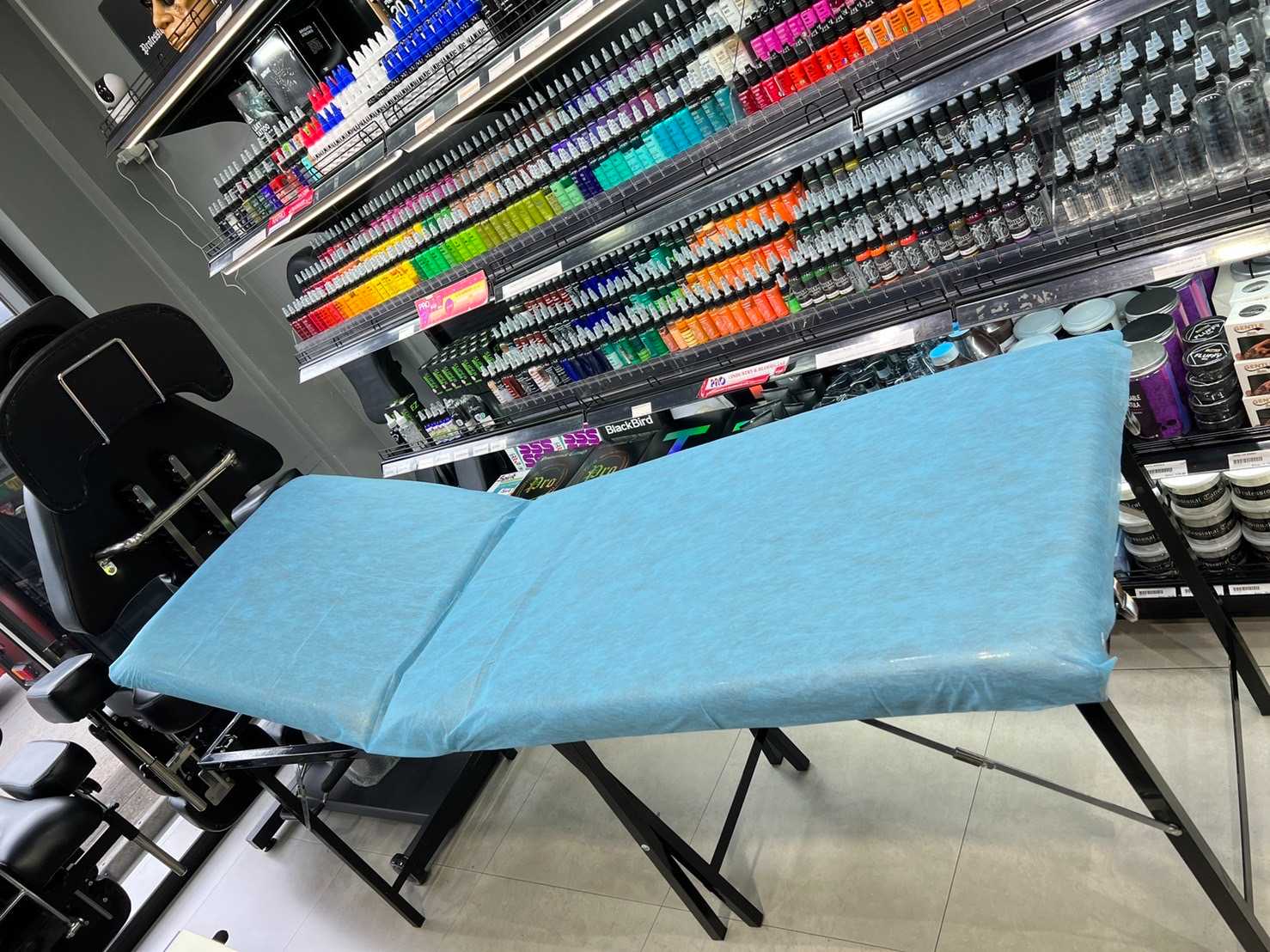 ผ้าคลุมเตียง EZ Plastic Tattoo Bedspread #ผ้าคลุมเตียง 1แพ๊คมี 20 ชิ้น ผ้าคลุมเตียงสักสีฟ้า