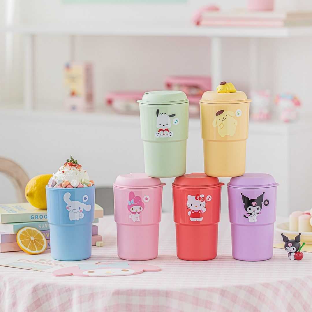 ( พร้อมส่ง ) Sanrio Macaron tumbler 450ml. แก้วน้ำเก็บอุณหภูมิ
