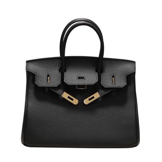 (Pre-order)หนังแท้100% 👜กระเป๋าถือBK30 สี Noir/ดำ