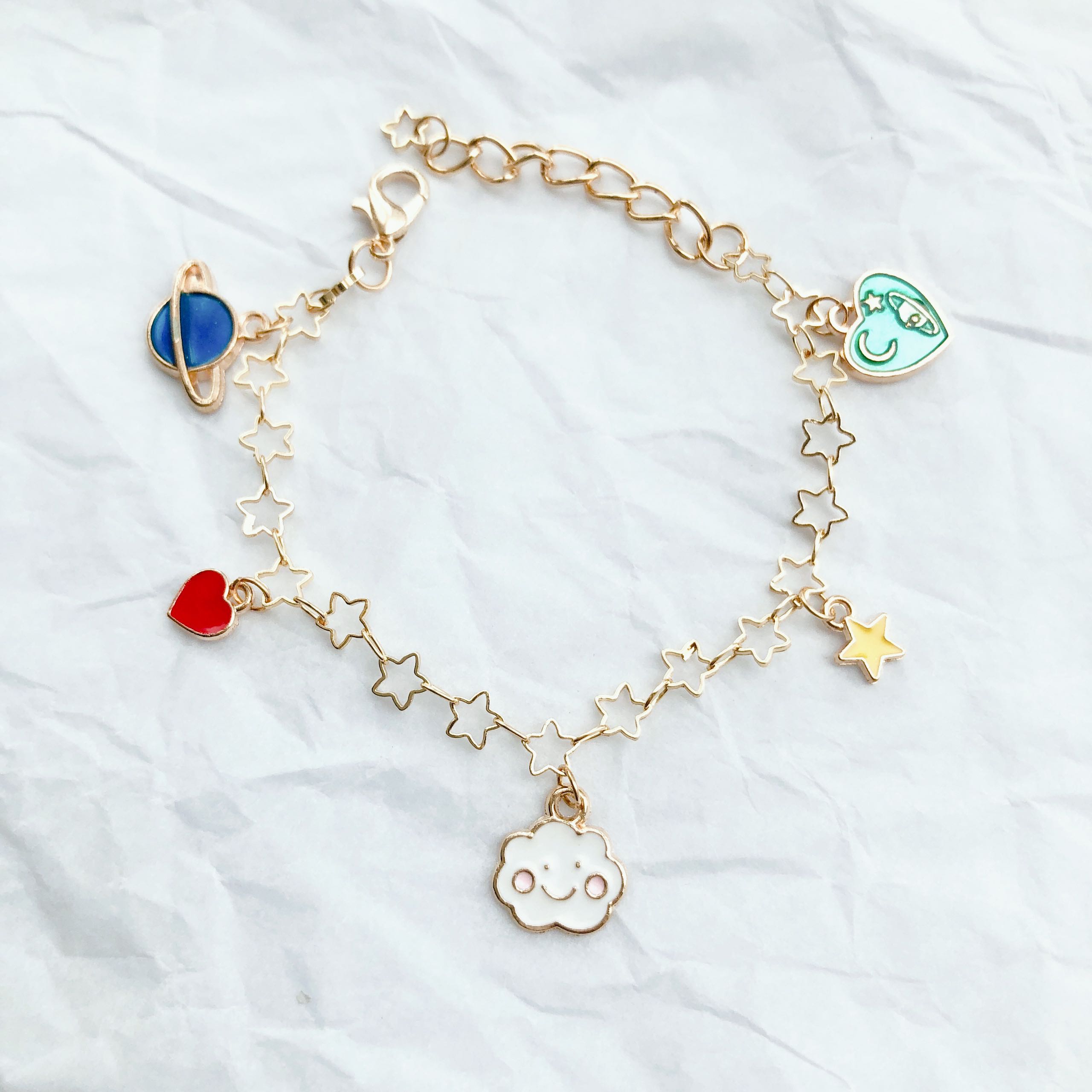 Bracelet: สร้อยข้อมือ เมฆ ดาวเสาร์ 🪐💕☁️💫💙