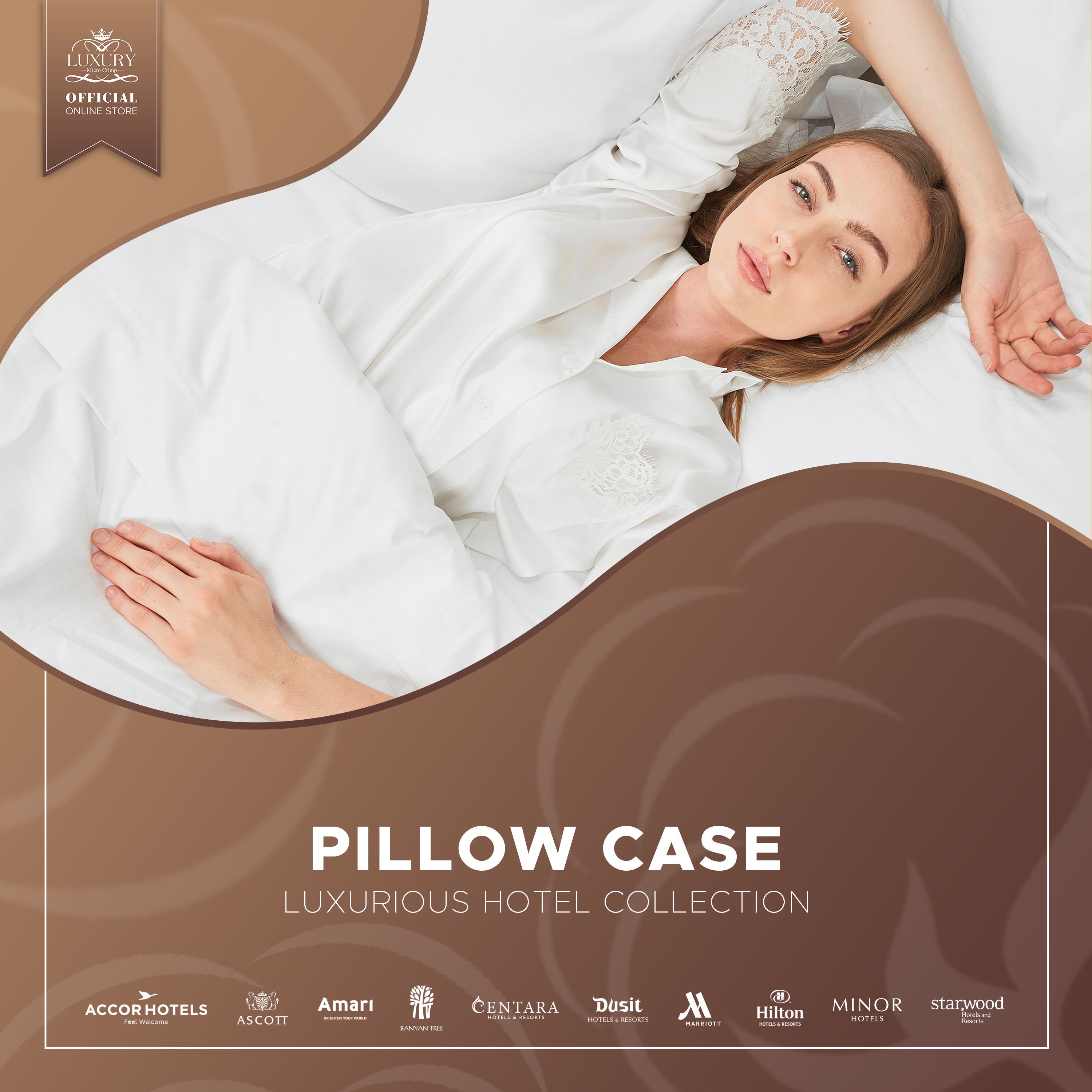 LUXURIOUS HOTEL BOLSTER PILLOW CASE (ปลอกหมอนข้างลักซ์ชูเรียสโฮเทล ขนาดโบลสเตอร์)