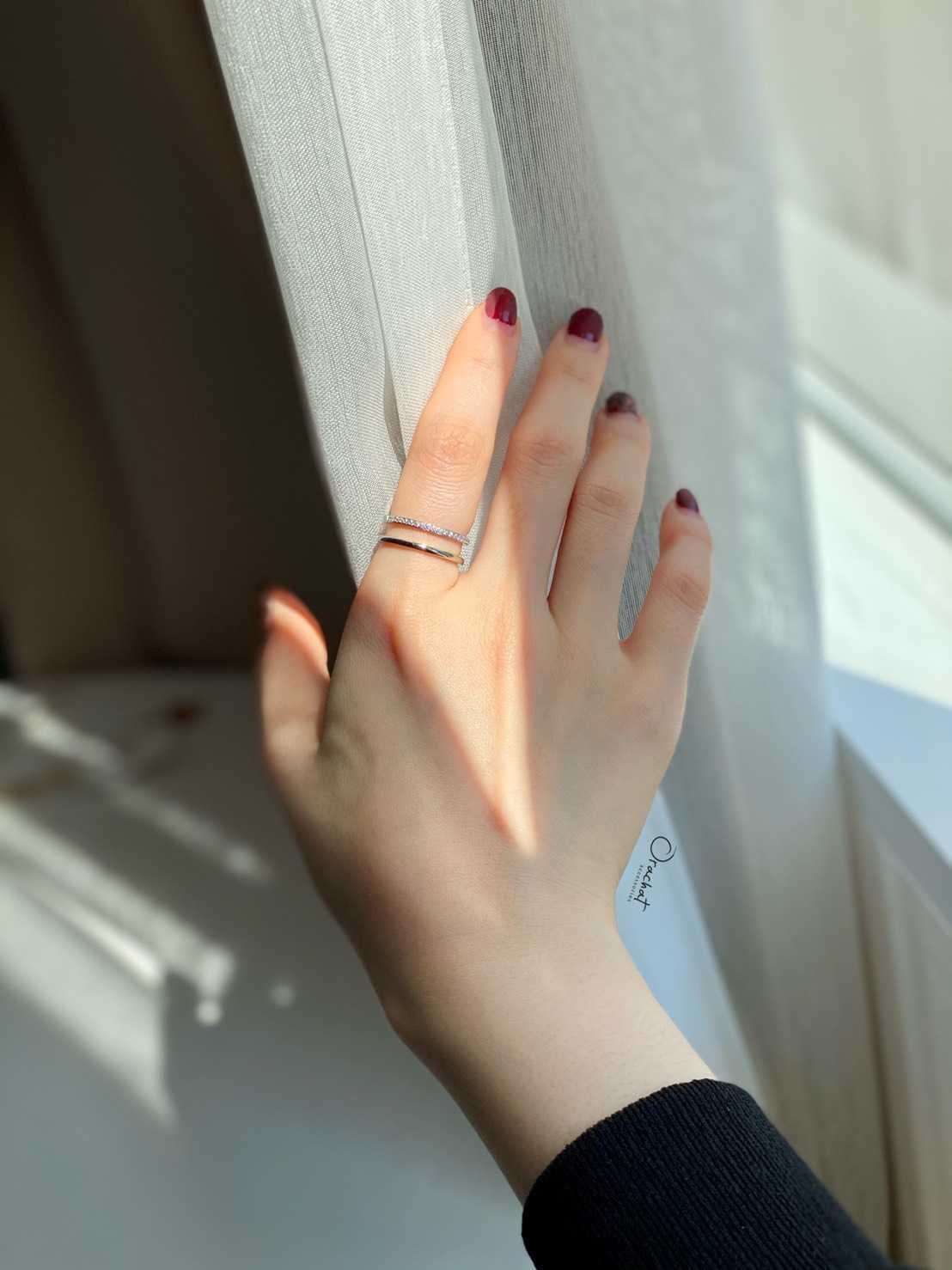 (ส่งฟรี) Rimova double lines 14k ring. (แหวน 2 ชั้น งานชุบ 14k โดนน้ำหอมได้ ไม่ลอก)