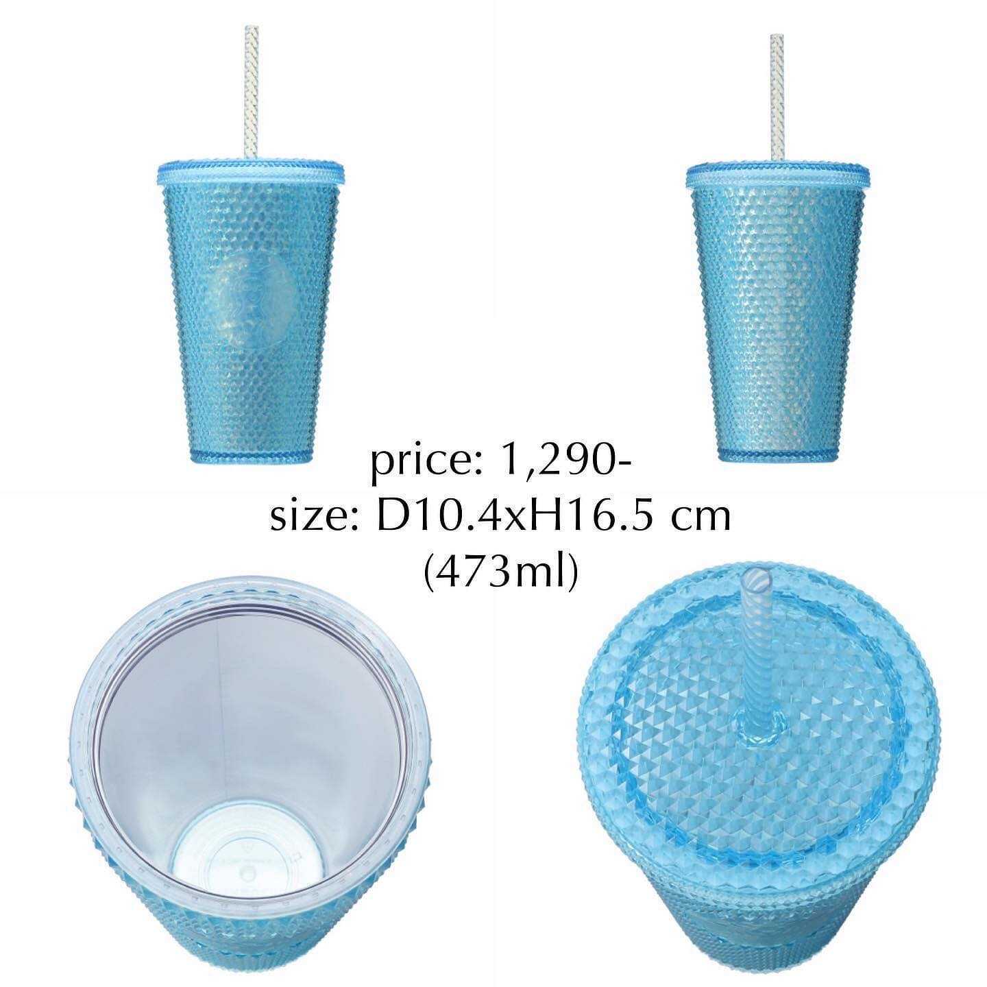 ♡starbucks japan logo cold cup tumbler bumby blue (473ml)