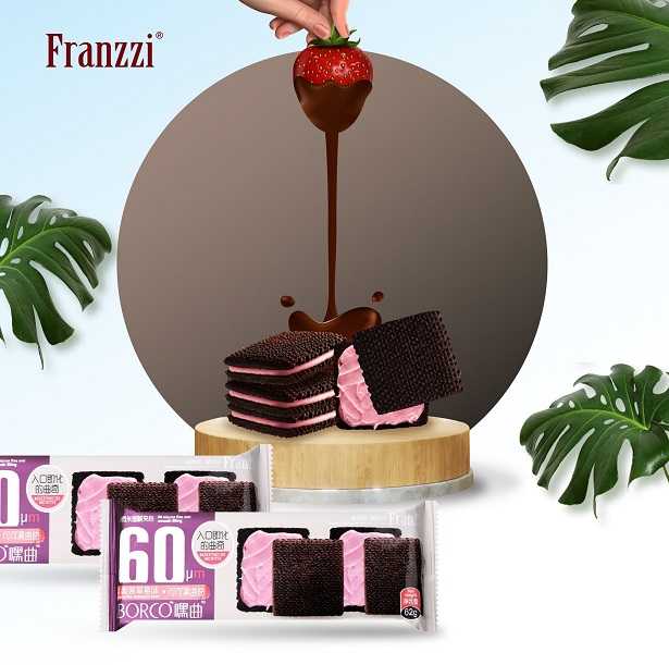 ฟรานซี่  สตอรเบอร์รี่ โก้โก้ คุกกี้ / Franzzi  Cookie Strawberry Cocoa สตอรเบอร์รี่ โก้โก้