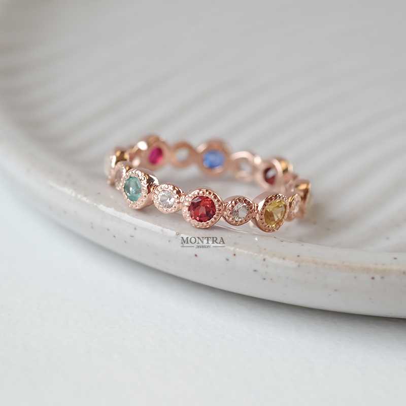 [Pre-Order] แหวนนพเก้า แหวนพลอยแท้ แหวนพลอยแท้เสริมดวง แหวนเงินแท้ S925 by Montra Jewelry