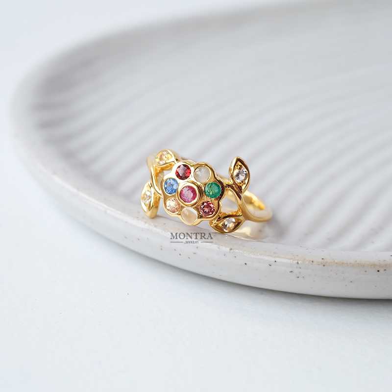 [Pre-Order] แหวนนพเก้า แหวนพลอยแท้ แหวนพลอยแท้เสริมดวง แหวนเงินแท้ S925 by Montra Jewelry