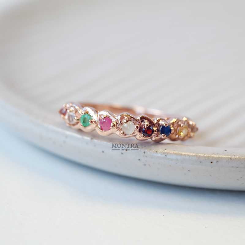 [Pre-Order] แหวนนพเก้า แหวนพลอยแท้ แหวนพลอยแท้เสริมดวง แหวนเงินแท้ S925 by Montra Jewelry
