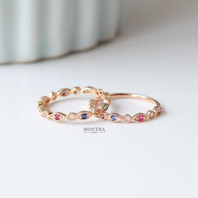 [Pre-Order] แหวนนพเก้า แหวนพลอยแท้ แหวนพลอยแท้เสริมดวง แหวนเงินแท้ S925 by Montra Jewelry