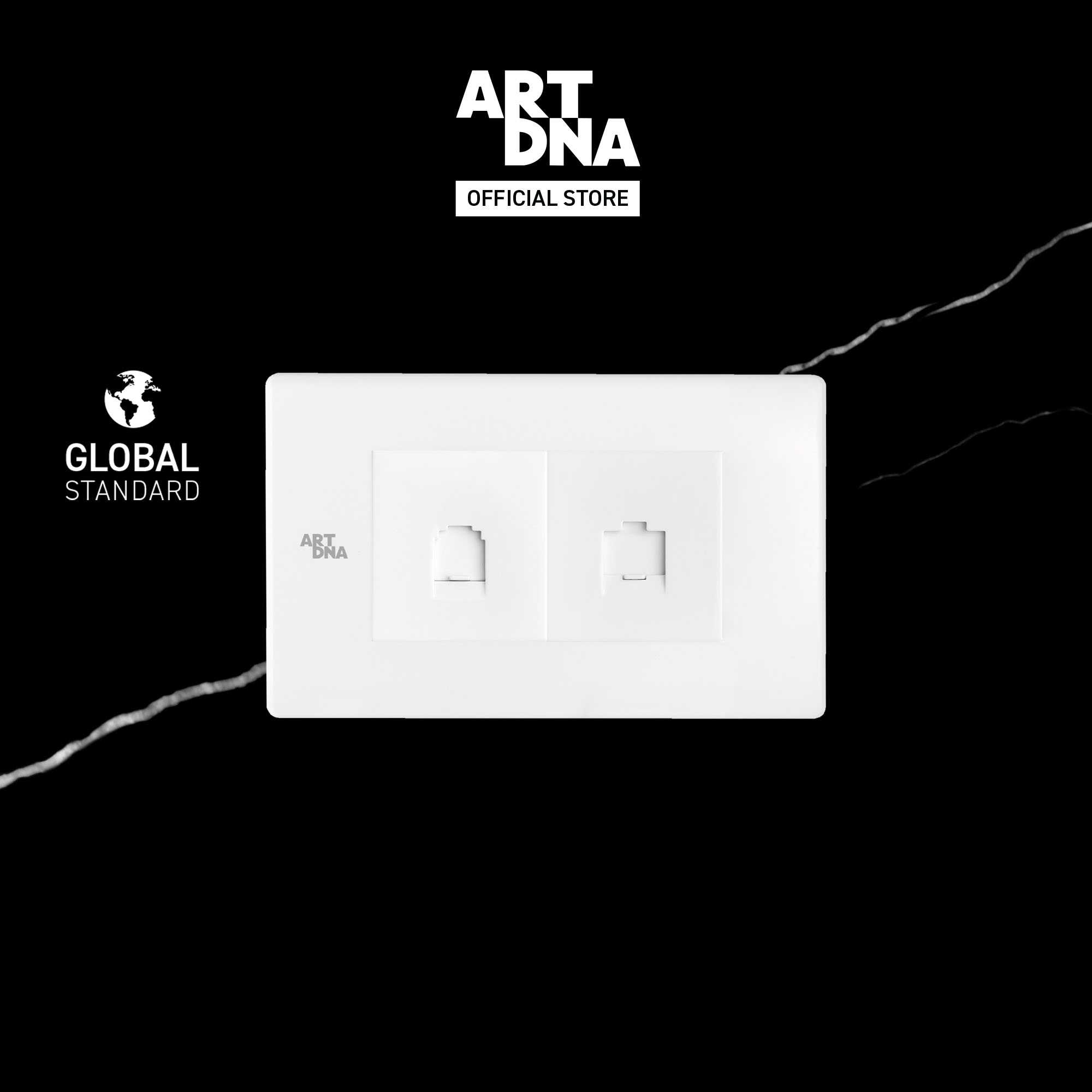 ART DNA รุ่น C3 Compute CAT6+Telephone Socket Size M สีขาว design switch สวิตซ์ไฟโมเดิร์น สวิตซ์