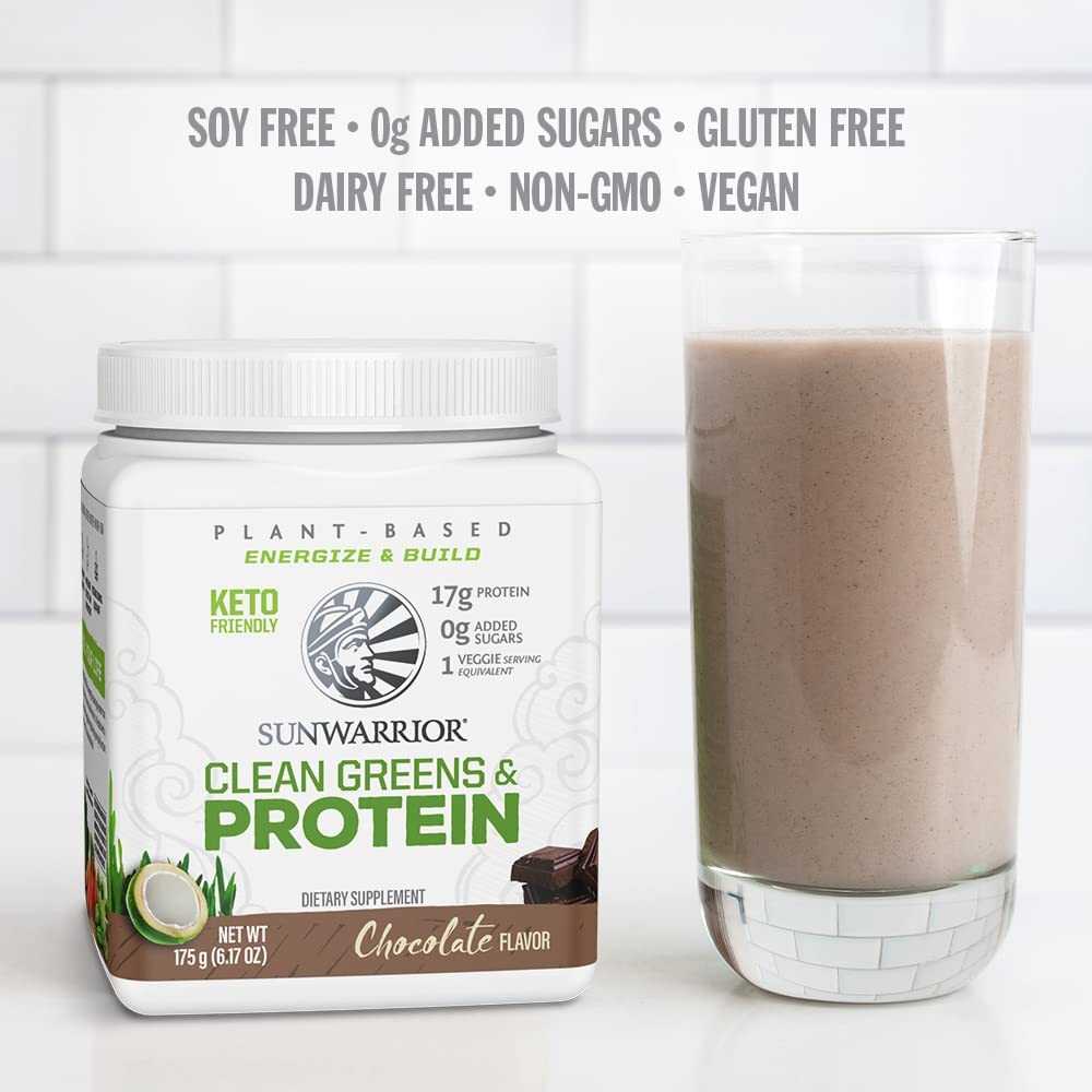 Sunwarrior Clean Greens & Protein 175g. Chocolate  คลีน กรีน & โปรตีน ช็อกโกแลต