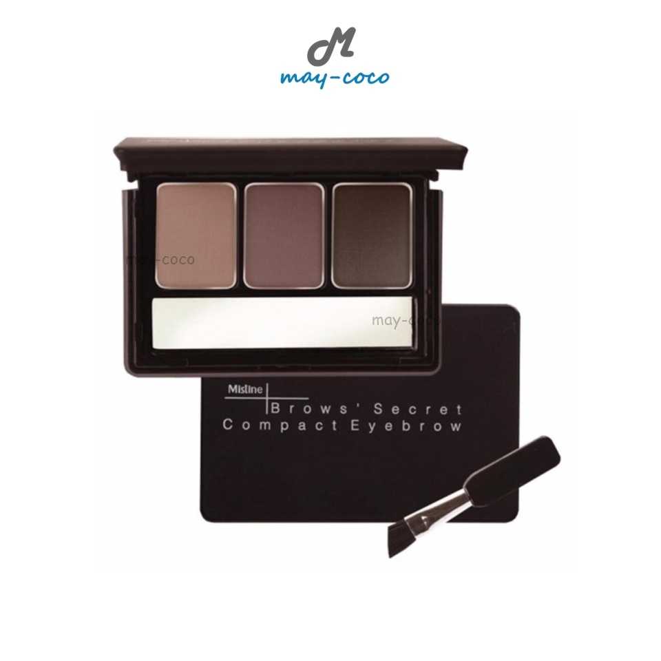 ฝุ่นคิ้ว Mistine Brows Secret Compact Eyebrow มิสทีน มิสทิน เขียนคิ้ว คิ้วฝุ่น พาเลทท์คิ้ว พาเลทคิ้ว