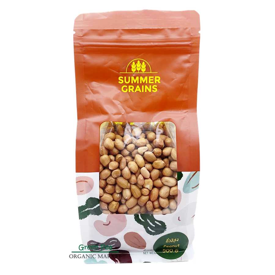 ถั่วลิสง อินทรีย์ 500กรัม Summer grains  ถั่วลิสงดิบ คุณภาพดี Peanut อาหารยอดฮิต