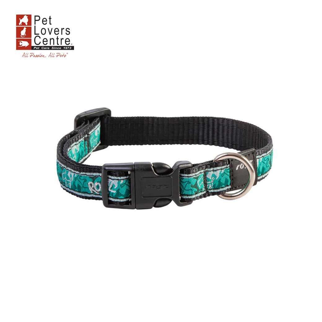 Rogz ปลอกคอสำหรับสุนัข รุ่น DRESSSCOOTER COLLAR-DOODLE ขนาด M